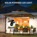 Khaki Cantilever Garden Parasol with Solar LED Lights and UPF50+ Sun Shade by Outsunny