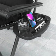 Set of Two Black Reclining Sun Loungers with Cushions for Garden or Patio by Outsunny