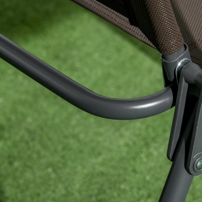 Folding Garden Furniture Set With Glass Top Table For Outdoor Relaxing