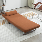 Single Linen Feel Sleeper Chair Comfortable Foldable Design by HOMCOM