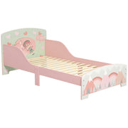 Toddler Bed Frame for Kids Aged 3 to 6 with Safety Rails Ideal for Bedrooms Pink