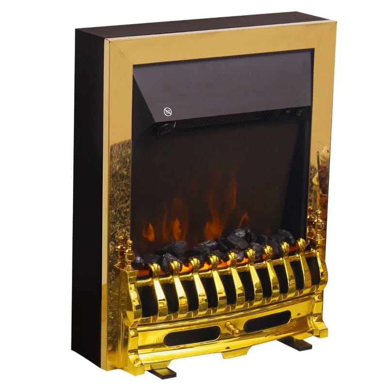 Electric Fireplace With Golden LED Flame