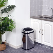 30L Motion Sensor Rubbish Bin With Soft Close Lid Ideal For Kitchen Use Silver
