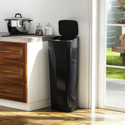 50L Motion Sensor Kitchen Bin With Soft Close Lid For Rubbish Disposal Black AOSOM