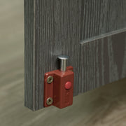 Wooden Dog Crate Table with Magnetic Door for Medium and Large Dogs Indoor Use Grey