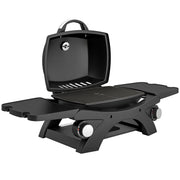Portable 2 Burner Gas BBQ with Side Tables for Small Gardens and Camping Black Outsunny