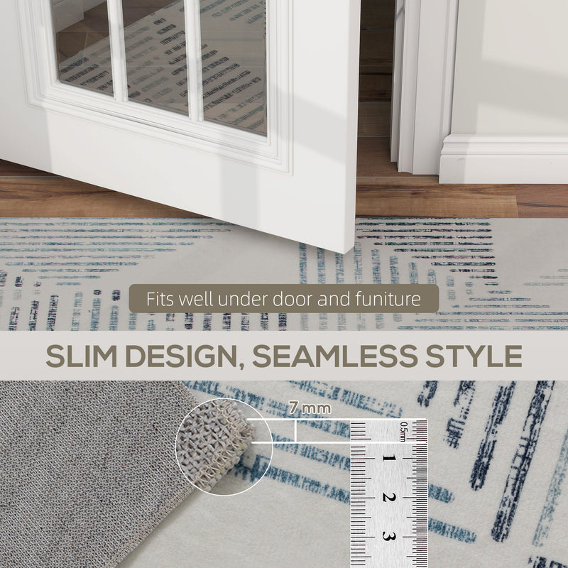 Large Geometric Non Slip Washable Area Rug Ideal for Living Room or Office Multi Coloured