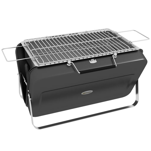 Portable Black Metal BBQ Grill For Outdoor Cooking With Durable Compact Design