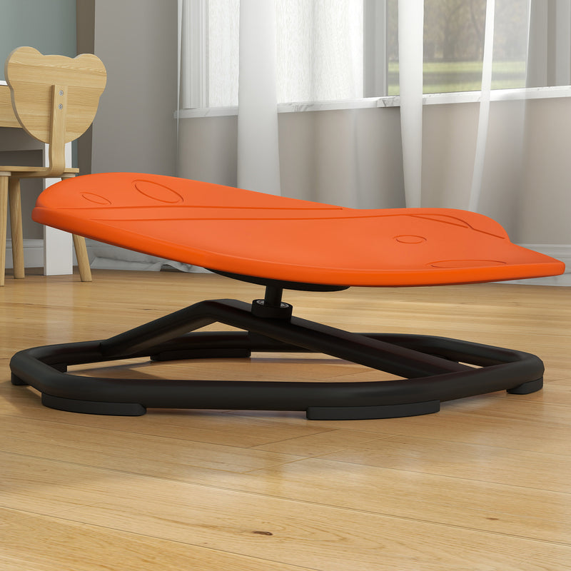 Kids Planet Shaped Swivel Sensory Chair for Balance and Coordination Training Orange AOSOM