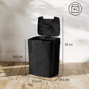 Automatic Sensor Kitchen Bin 15L Touchless and Hygienic Waste Solution for Home Black AOSOM
