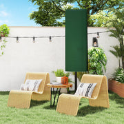 Cantilever Garden Parasol Cover for Year Round Weather Protection Easy Fit, Dark Green Outsunny