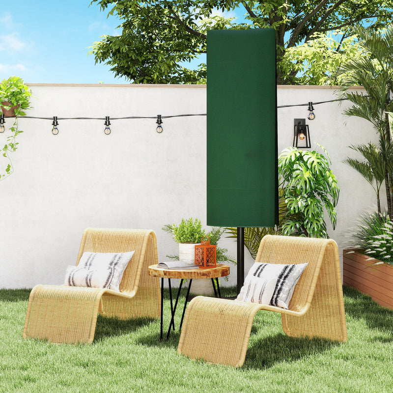 Cantilever Garden Parasol Cover for Year Round Weather Protection Easy Fit, Dark Green Outsunny