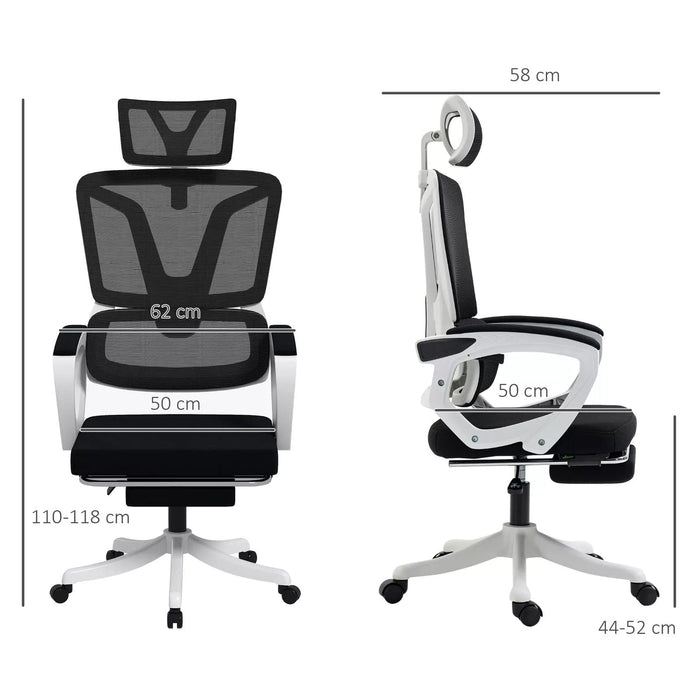 Image of an Ergonomic Computer Chair With Leg Rest