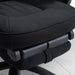 Image of a Black Ergonomic Desk Chair With Footrest 