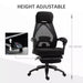 Image of a Black Ergonomic Desk Chair With Footrest 