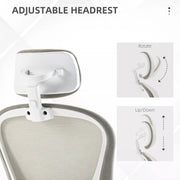 Image of a grey ergonomic desk chair