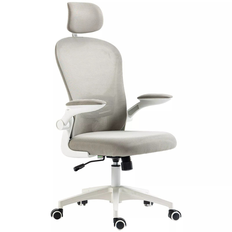 Image of a grey ergonomic desk chair