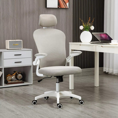Image of a grey ergonomic desk chair