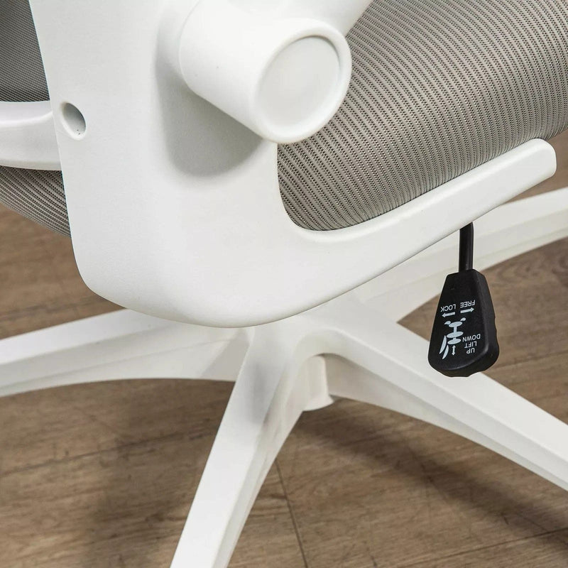 Image of a grey ergonomic desk chair