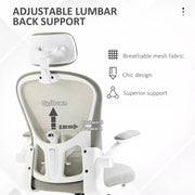 Image of a grey ergonomic desk chair