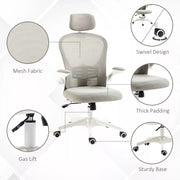 Image of a grey ergonomic desk chair