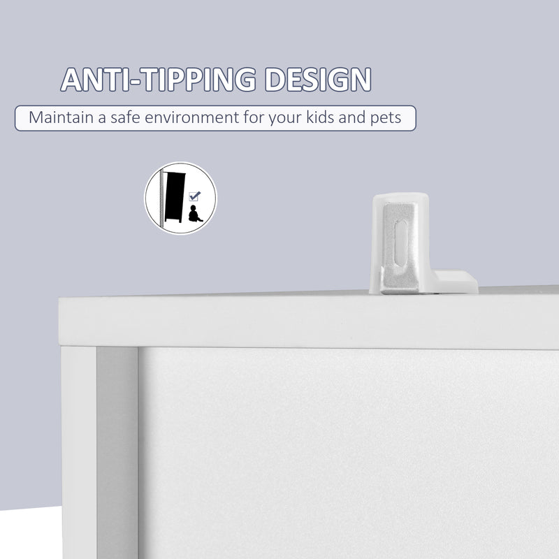 Tall Freestanding Bathroom Cabinet With Mirror and Adjustable Shelves, White