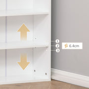 Wall Mounted Folding Computer Desk with Blackboard and Shelf for Home Office, White