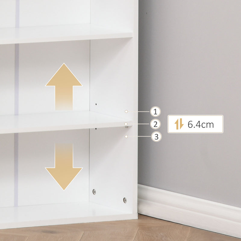 Wall Mounted Folding Computer Desk with Blackboard and Shelf for Home Office, White