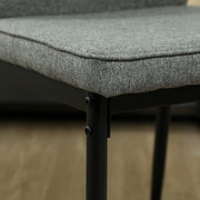 Grey Velvet Dining Chairs Set of 2 with Curved Back and Metal Legs for Dining Room