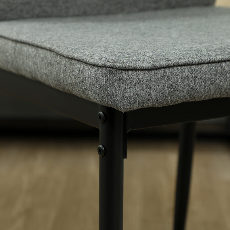 Grey Velvet Dining Chairs Set of 2 with Curved Back and Metal Legs for Dining Room