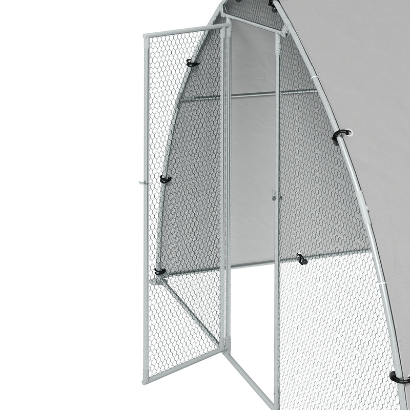 Large Outdoor Chicken Coop with Weatherproof Cover for 4 to 6 Hens and Ducks PawHut
