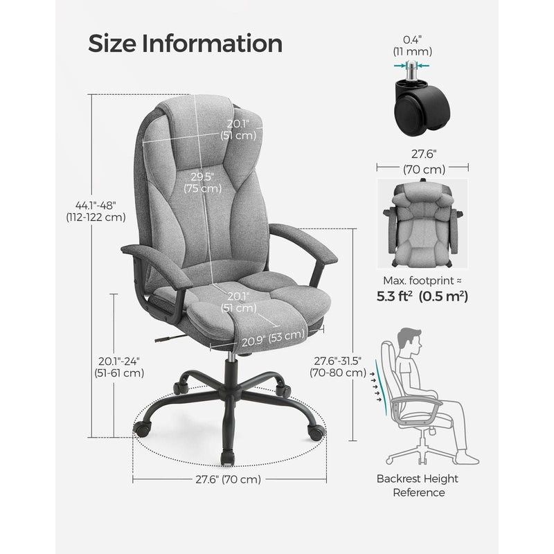 Image of a Grey Executive Office Swivel Chair 
