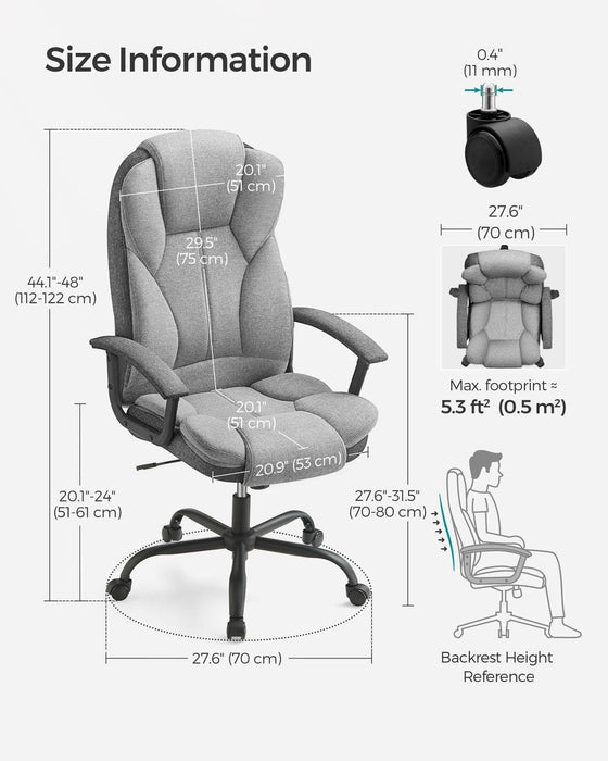 Image of a Grey Executive Office Swivel Chair 