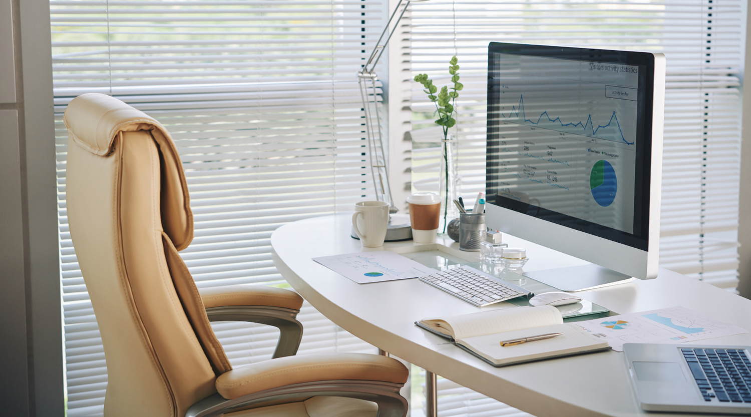 Image of a computer desk for home office