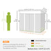 Grey Wood Grain Outdoor Garden Storage Shed with Weatherproof Design by Outsunny