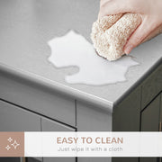 Wooden Dog Crate End Table with Triple Doors and Locks for Indoor Use Grey