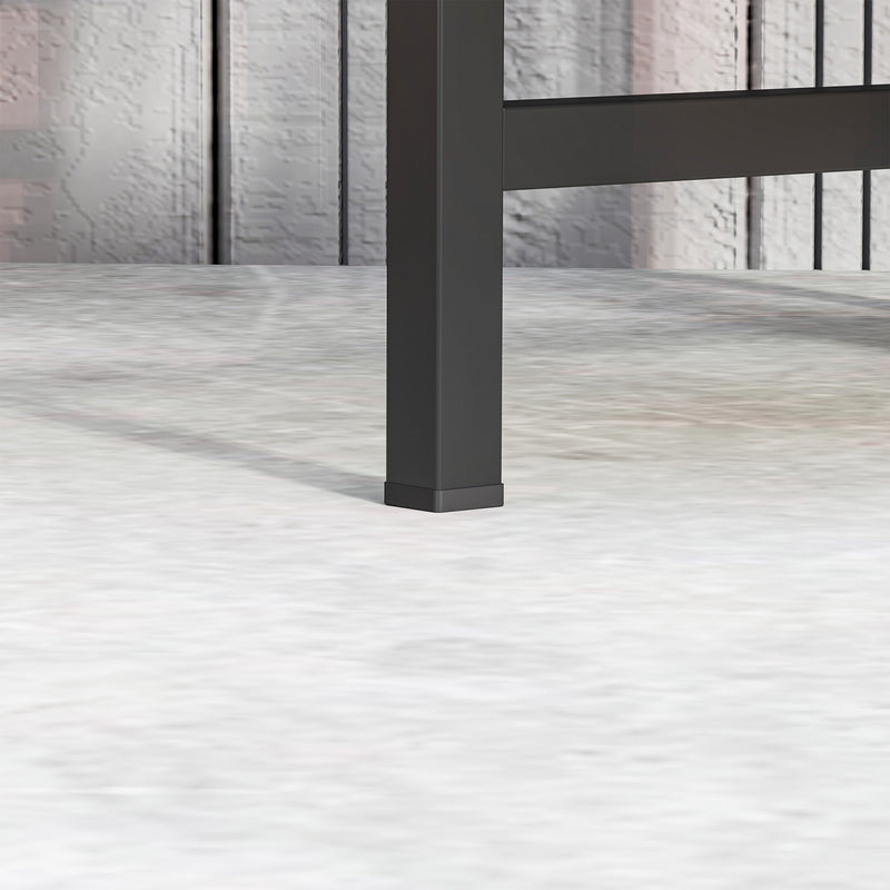 Black 3 Tier Foldable Metal Plant Stand for Indoor Outdoor Use by Outsunny