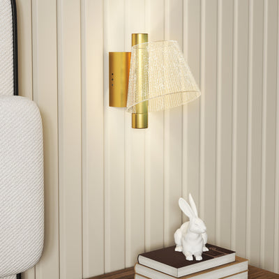 Gold LED Wall Lights 2 Pack with Adjustable Colour Temperature for Bedroom or Hallway