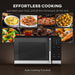 Black 23L 800W Digital Solo Microwave With 10 Power Levels and Auto Cook by HOMCOM
