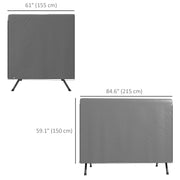 Dark Grey Waterproof Swing Chair Cover for 3 Seater Garden Bench with UV Protection