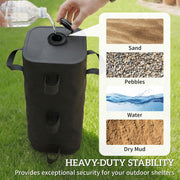 Gazebo Weight Bags Set of 4 for Secure Outdoor Shelters Waterproof Black AOSOM