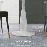 Modern Round Dining Table with Steel Base Space Saving Design for Small Spaces Grey