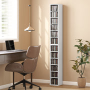 CD Storage Shelves Set of 2 with Adjustable Compartments for Media Organisation White AOSOM
