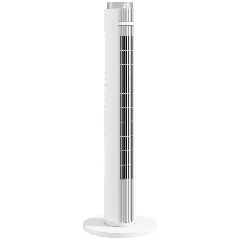 Tower Fan with Quiet Sleep Mode and App Control for Bedrooms and Living Rooms White