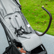 Foldable Baby Stroller with Adjustable Recline and Storage Basket Lightweight Light Grey AOSOM