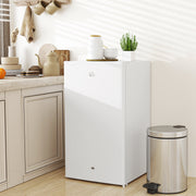 White 91L Freestanding Under Counter Fridge with Lock by HOMCOM