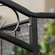 Metal Garden Arch for Climbing Plants and Flowers Outdoor Entryway Structure Black Outsunny