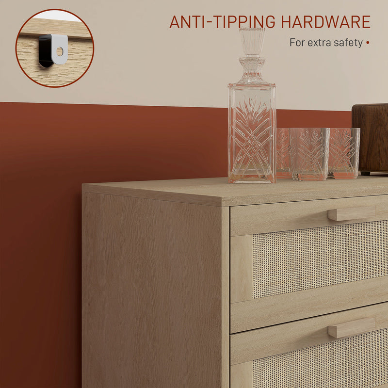 Chest of Drawers with 6 Spacious Storage Drawers for Organised Bedrooms Oak