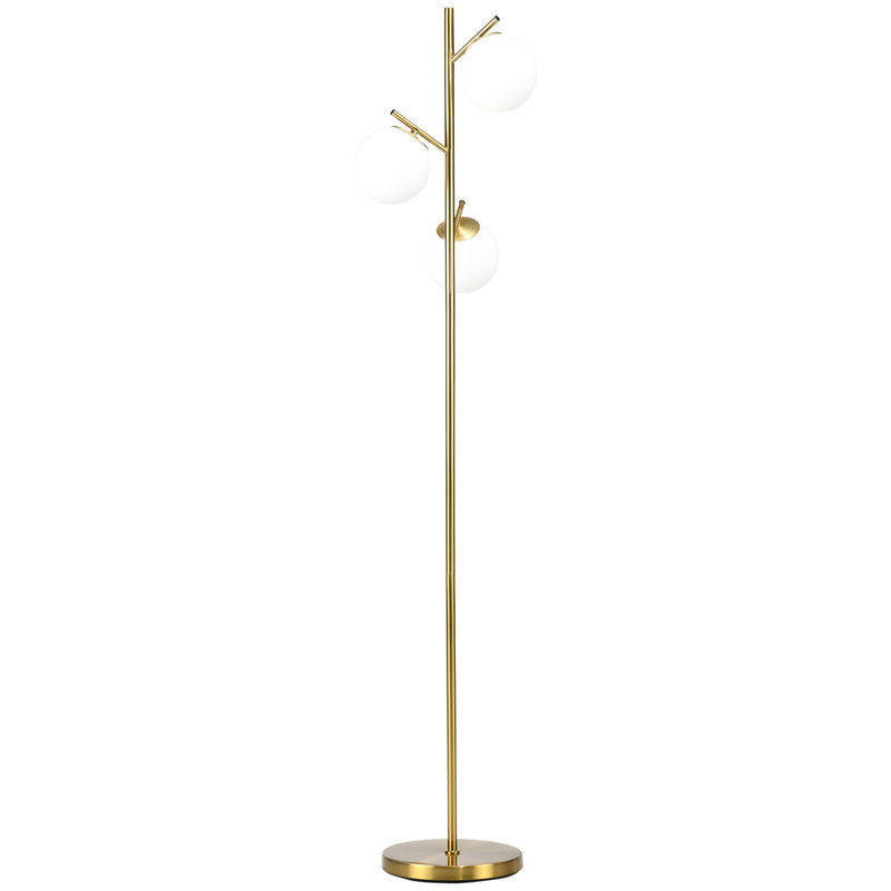 Modern Gold 3 Light Tree Floor Lamp with Adjustable Colour Temperature for Living Room