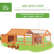 Wooden Chicken Coop with Nesting Box and Openable Roof for Up to 8 Hens Natural Wood